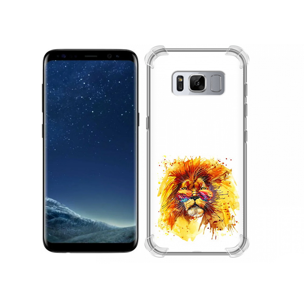 

Чехол MyPads Tocco для Samsung Galaxy S8 лев в очках (PT62300.601.436), Прозрачный, Tocco