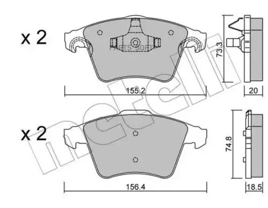 

Тормозные колодки METELLI 22-0552-3