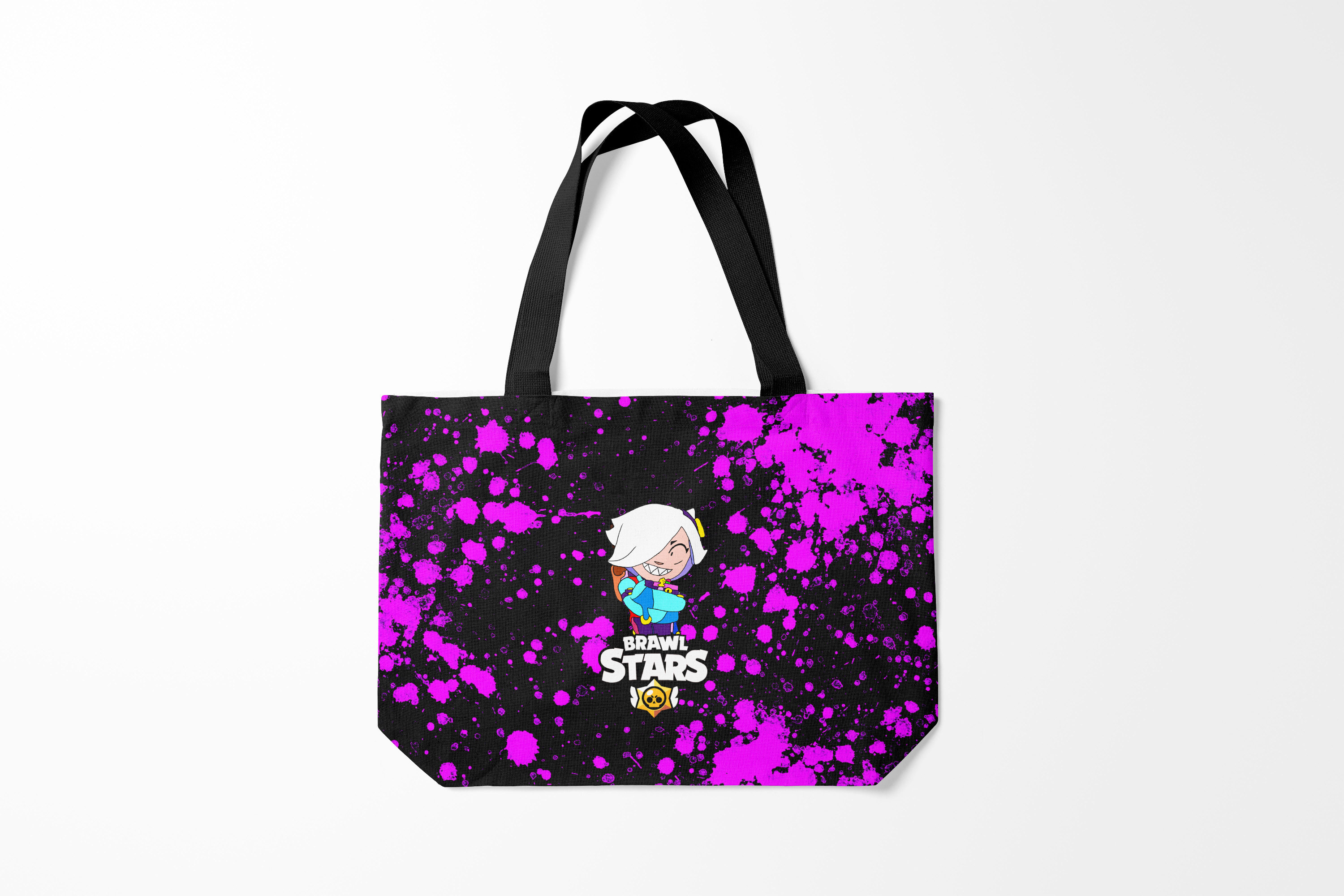 

Сумка шoппер унисекс Burnettie Brawl Stars Stars/Колетта, черный; фиолетовый, Brawl Stars Stars/Колетта