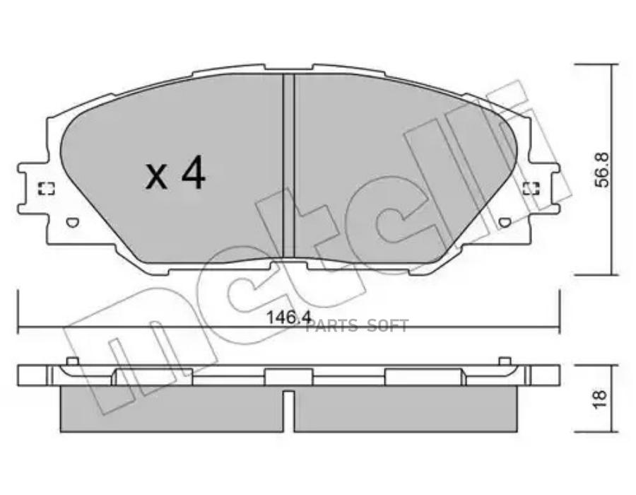 

Тормозные колодки METELLI 22-0748-0