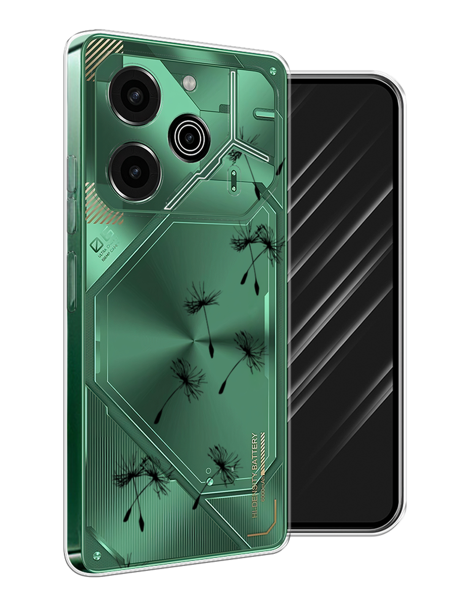 

Чехол Awog на Tecno Pova 6 Pro 5G "Летящие одуванчики", Черный, 305250-1