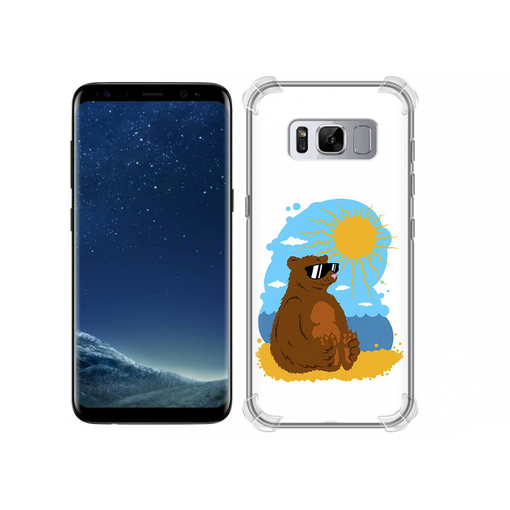 

Чехол MyPads Tocco для Samsung Galaxy S8 медведь на чиле (PT62300.601.468), Прозрачный, Tocco