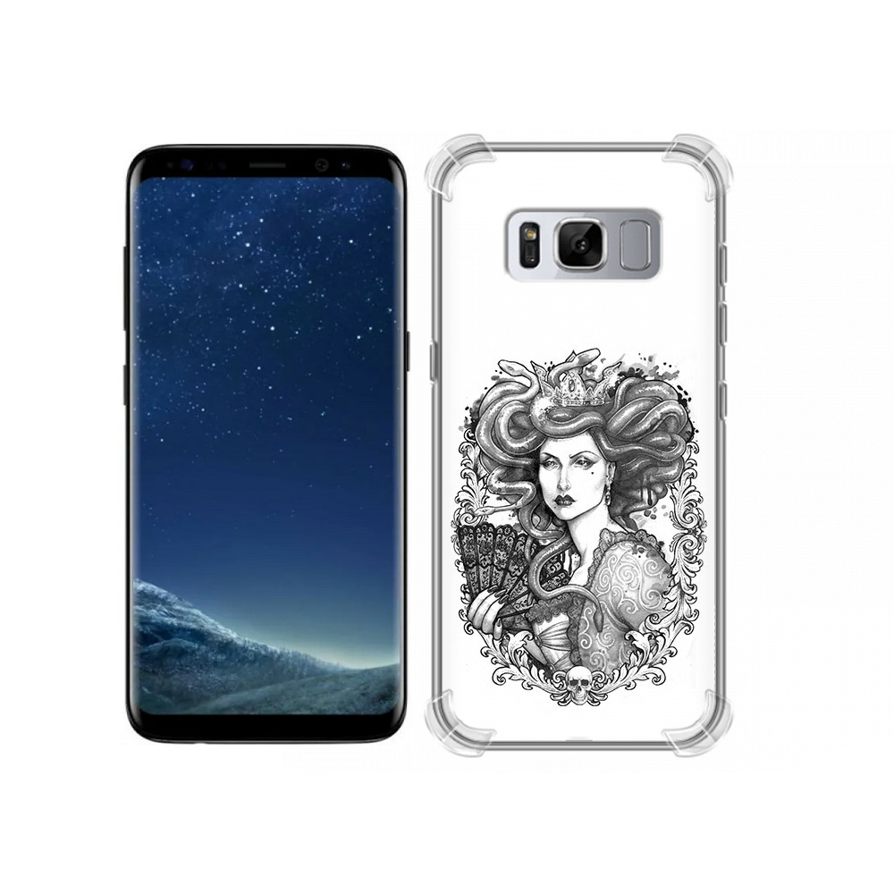 

Чехол MyPads Tocco для Samsung Galaxy S8 медуза черно белый (PT62300.601.472), Прозрачный, Tocco