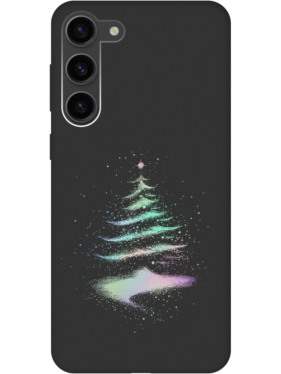 

Силиконовый чехол на Samsung Galaxy S23+ с принтом "Елочка" матовый черный, Черный;серебристый, 767959341