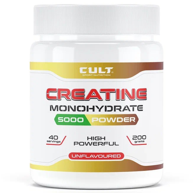 Креатин моногидрат Cult Creatine Monohydrate 5000 Powder - 200 грамм, натуральный