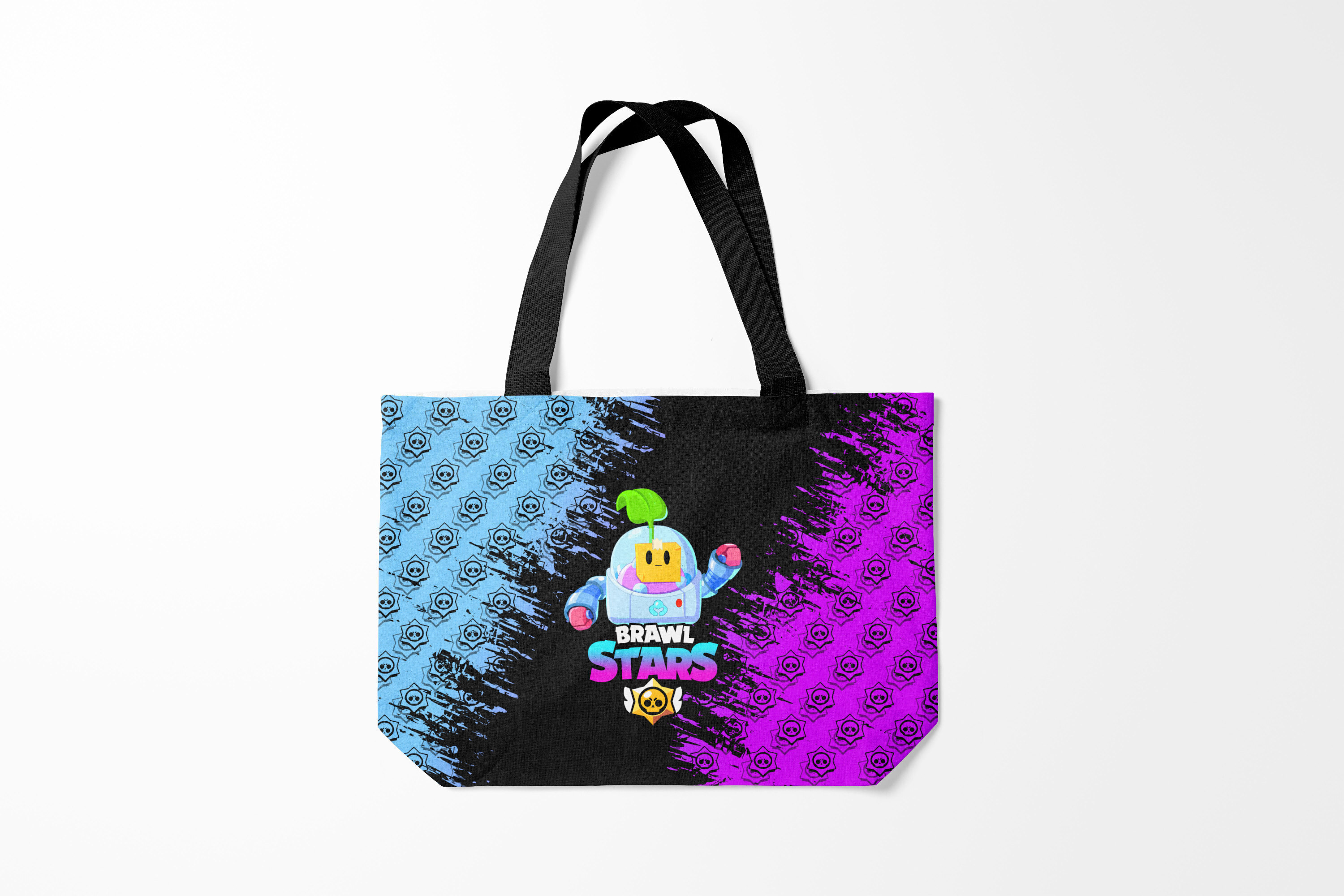 

Сумка шoппер унисекс Burnettie Brawl Stars SPROUT., черный; фиолетовый; голубой, Brawl Stars SPROUT.