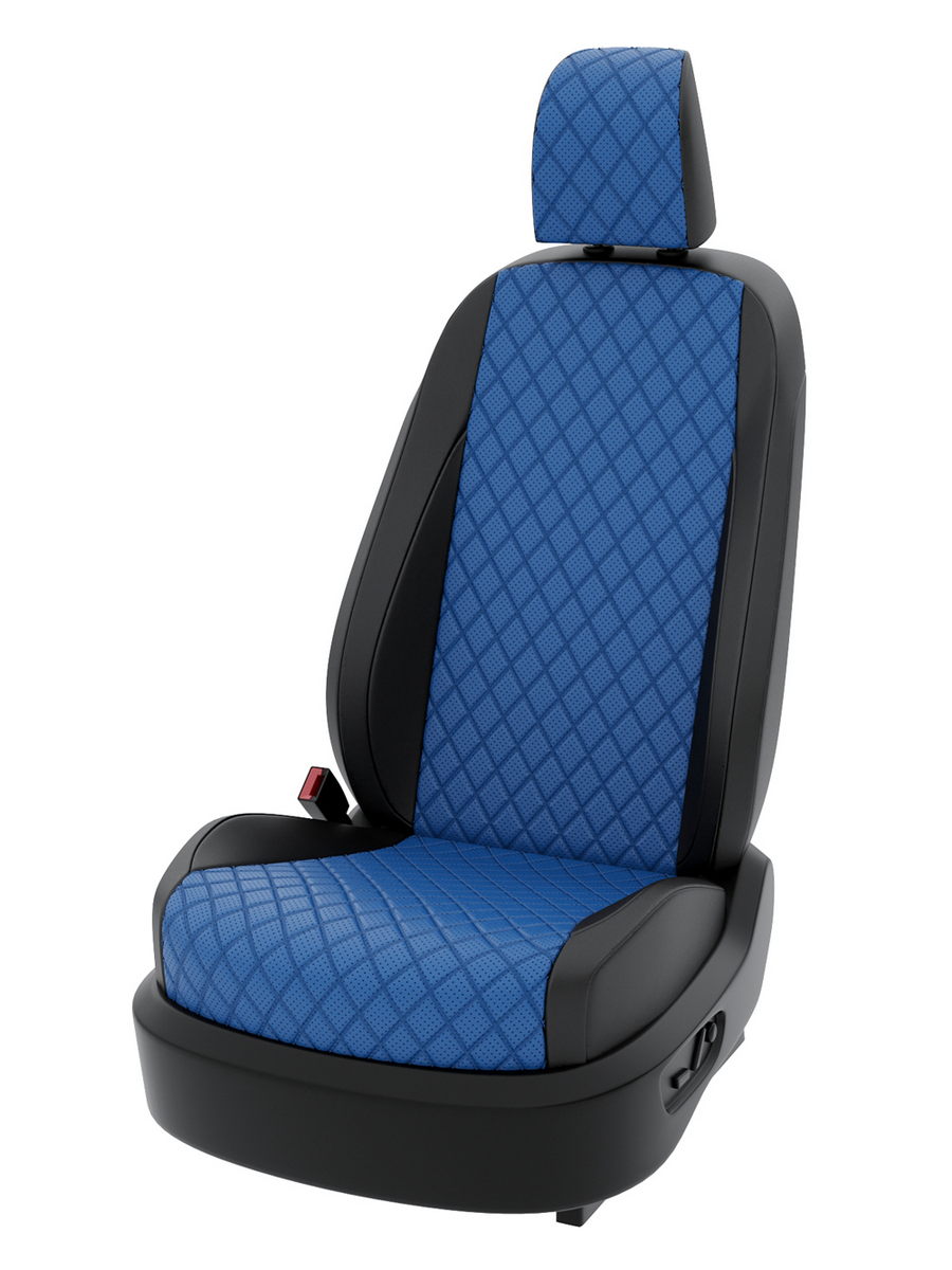 

Чехлы на сидения Центр Авточехлов CNTRA256F-57 Киа Сид 1 5 дверей Экокожа с ромбом, Синий;черный, 304