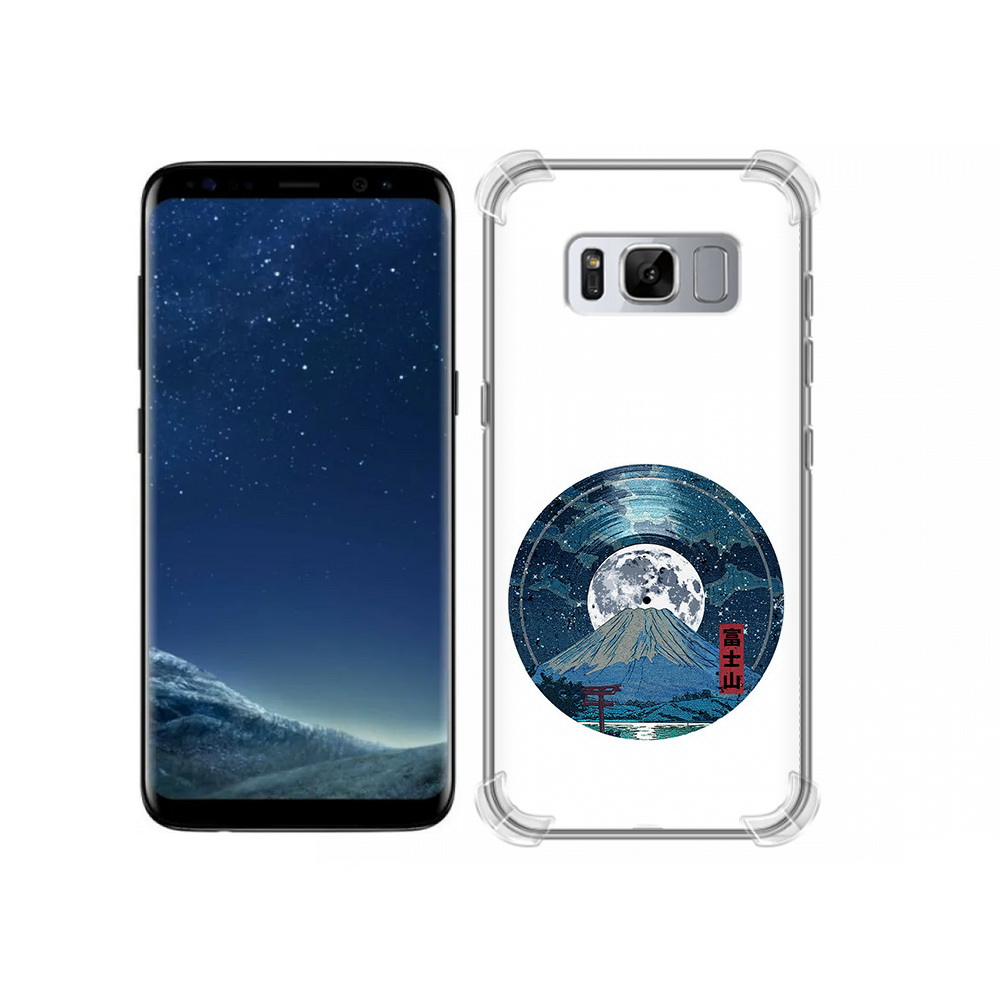 

Чехол MyPads Tocco для Samsung Galaxy S8 нарисованная виниловая гора с луной, Прозрачный, Tocco