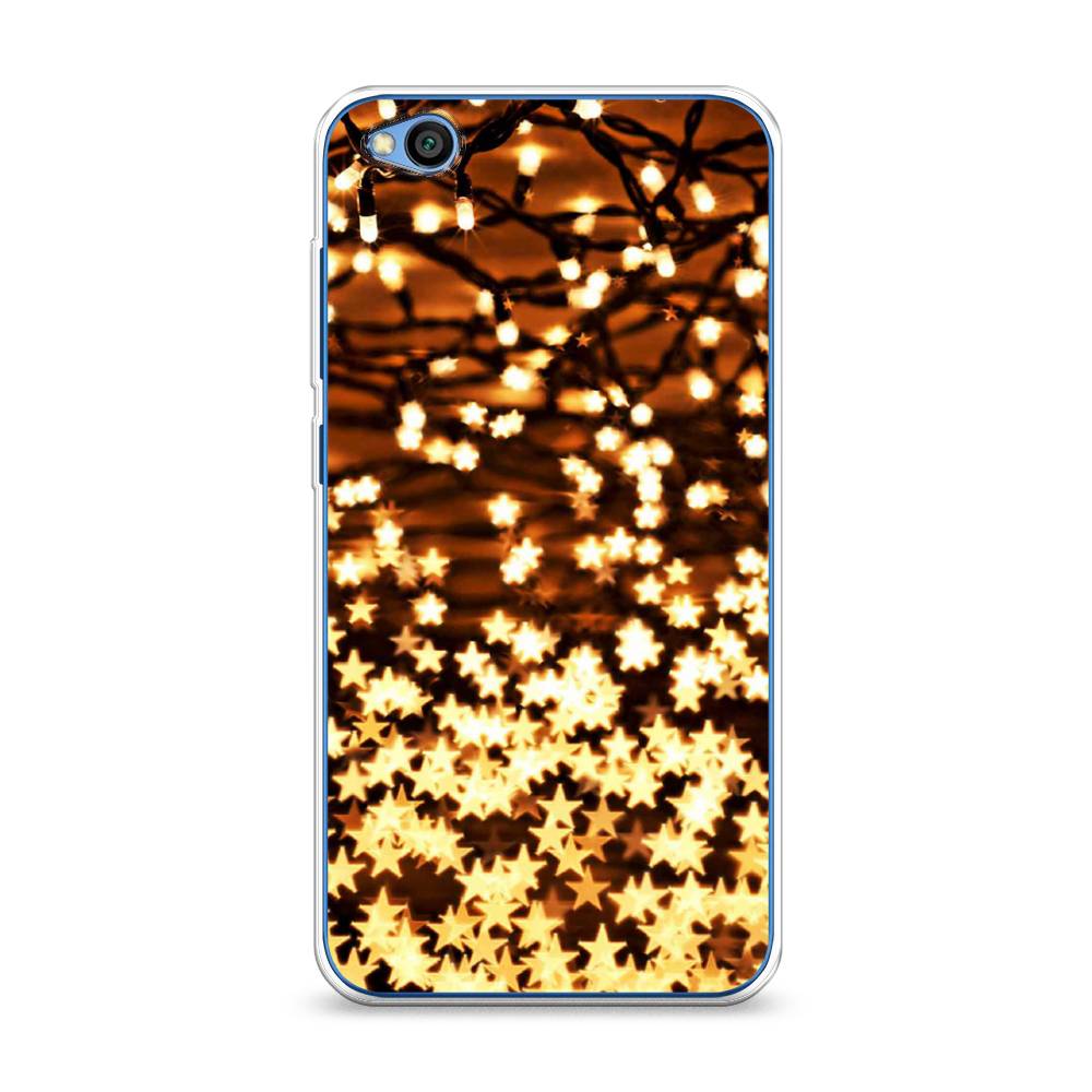 

Чехол на Xiaomi Redmi Go "Новогодняя гирлянда", Золотистый, 35150-5