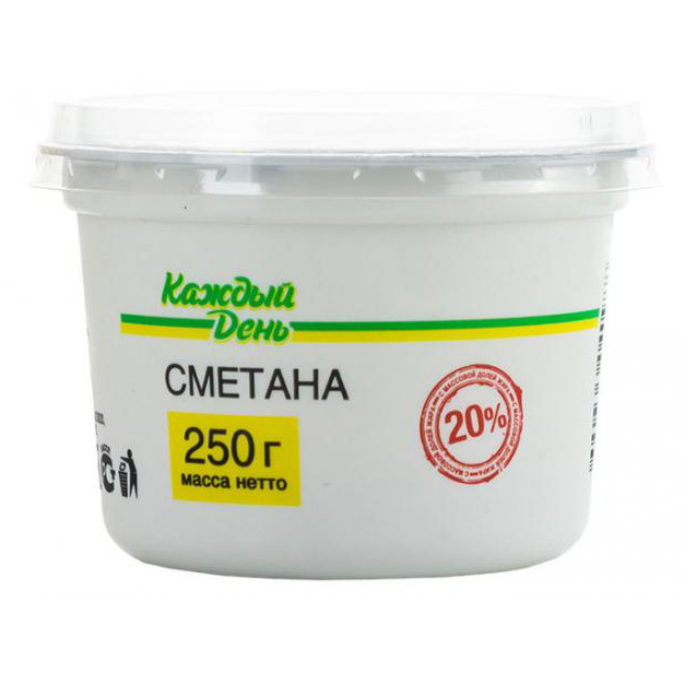 

Сметана Каждый день БЗМЖ 20% 180 г