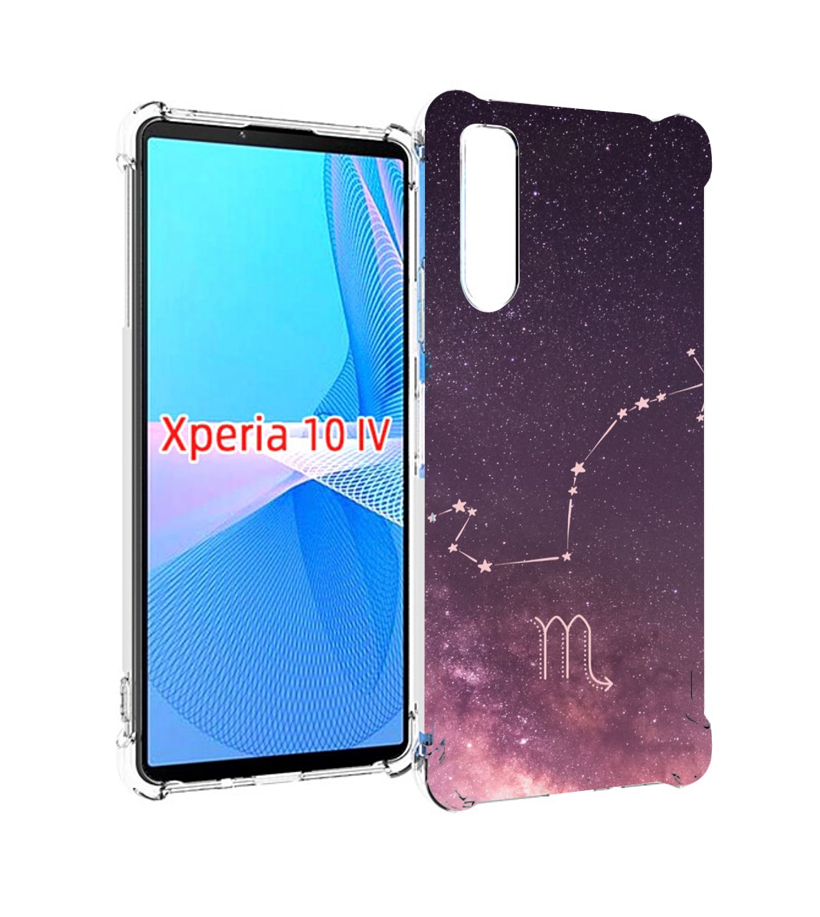 

Чехол MyPads знак зодиака скорпион 4 для Sony Xperia 10 IV (10-4), Прозрачный, Tocco