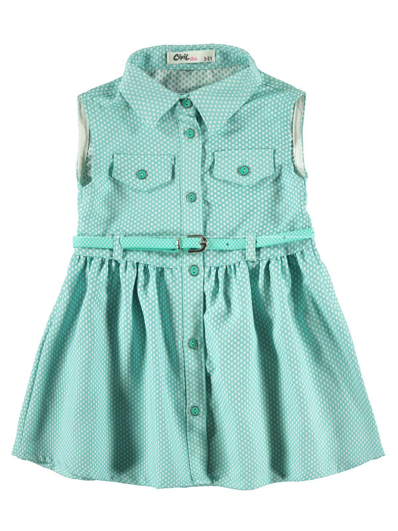 

Платье для девочки Civil Girls 260990300Y01-3 ментоловый 24-36 мес (доставка из-за рубежа), 260990300Y01-3