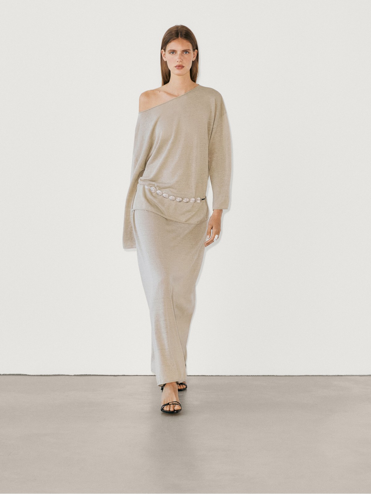 

Юбка женская Massimo Dutti 5315/769-I2024 бежевая XS, Бежевый, 5315/769-I2024