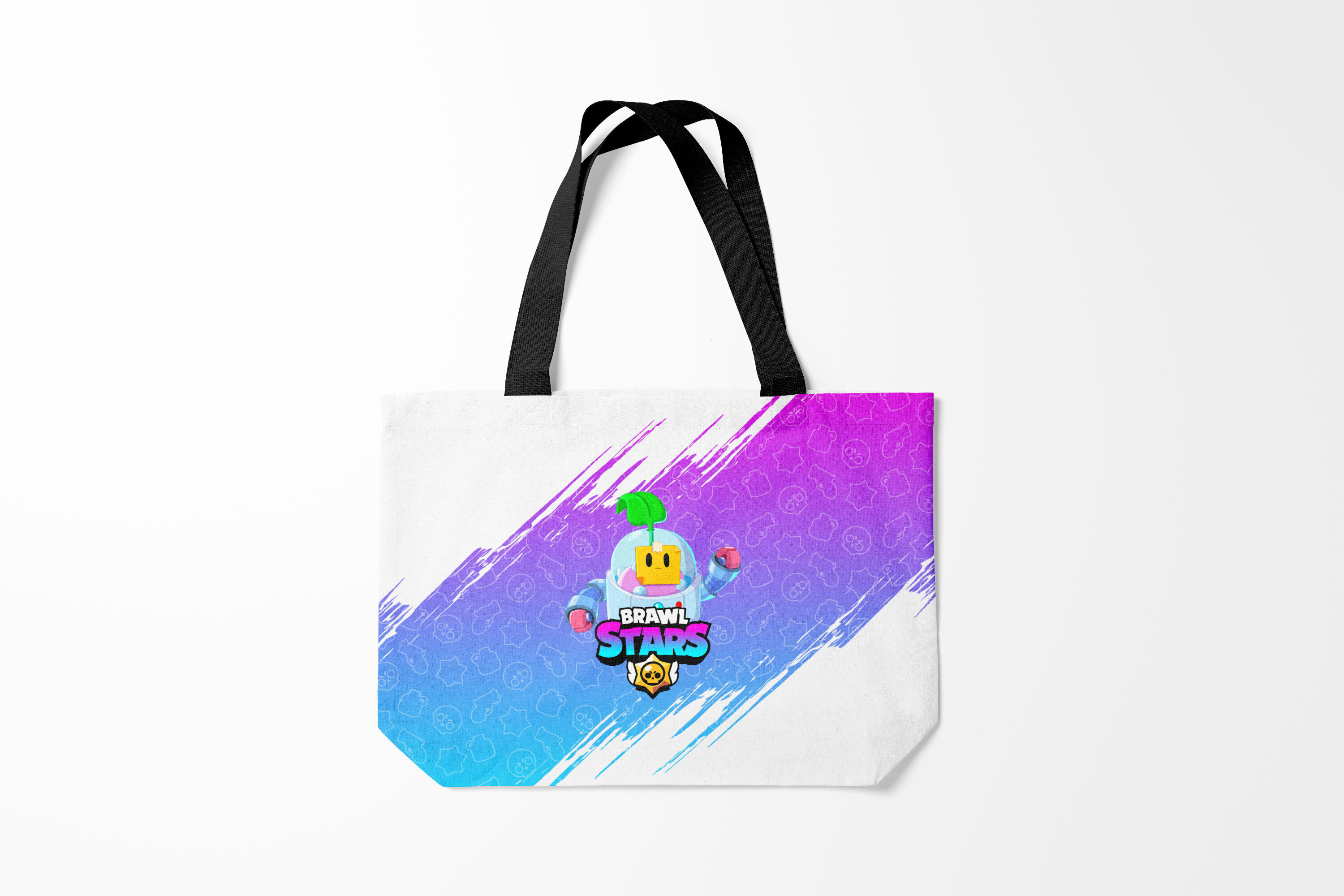 

Сумка шoппер унисекс Burnettie Brawl Stars SPROUT, белый; фиолетовый, Brawl Stars SPROUT