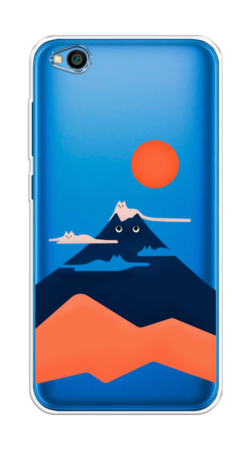 

Чехол на Xiaomi Redmi Go "Кот-гора", Черный;оранжевый, 35150-4