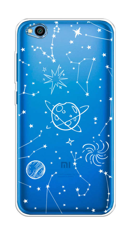 

Чехол на Xiaomi Redmi Go "Планеты в космосе", Белый, 35150-2