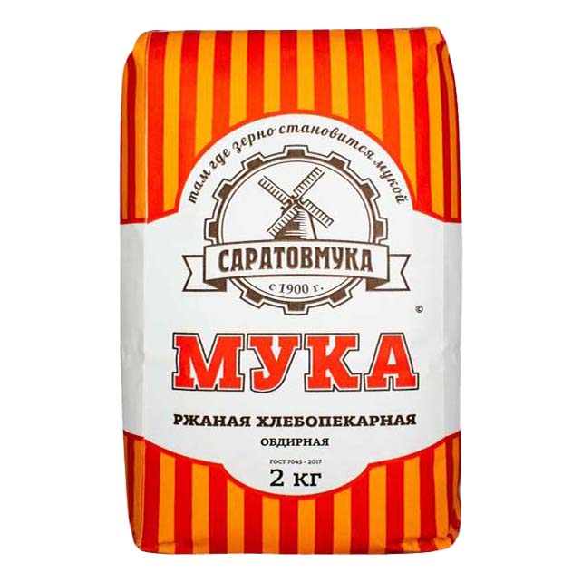

Мука Саратовмука ржаная хлебопекарная обдирная 2 кг