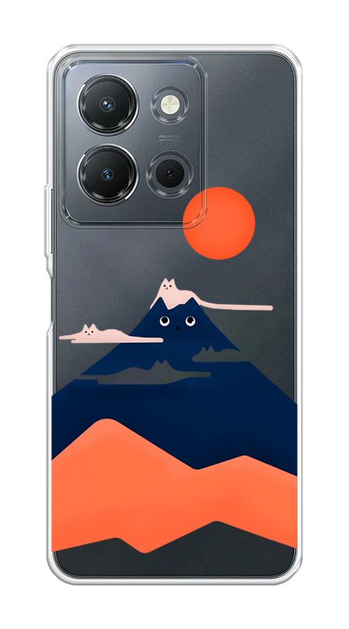 

Чехол на Vivo Y36 4G "Кот-гора", Черный;оранжевый, 269250-1