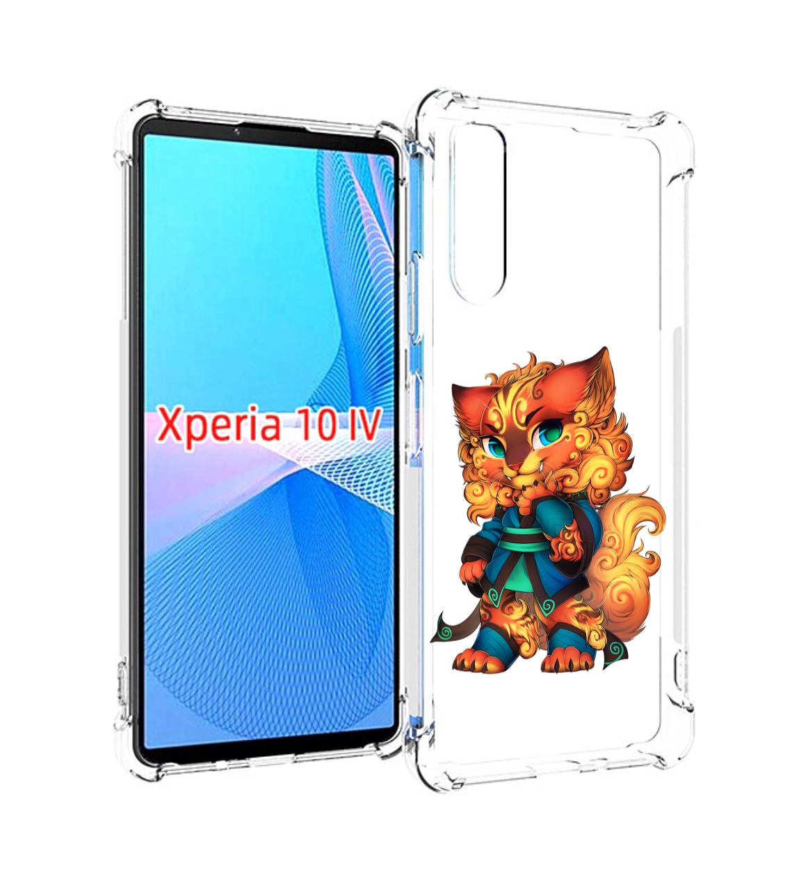 

Чехол MyPads золотой-кот для Sony Xperia 10 IV (10-4), Прозрачный, Tocco