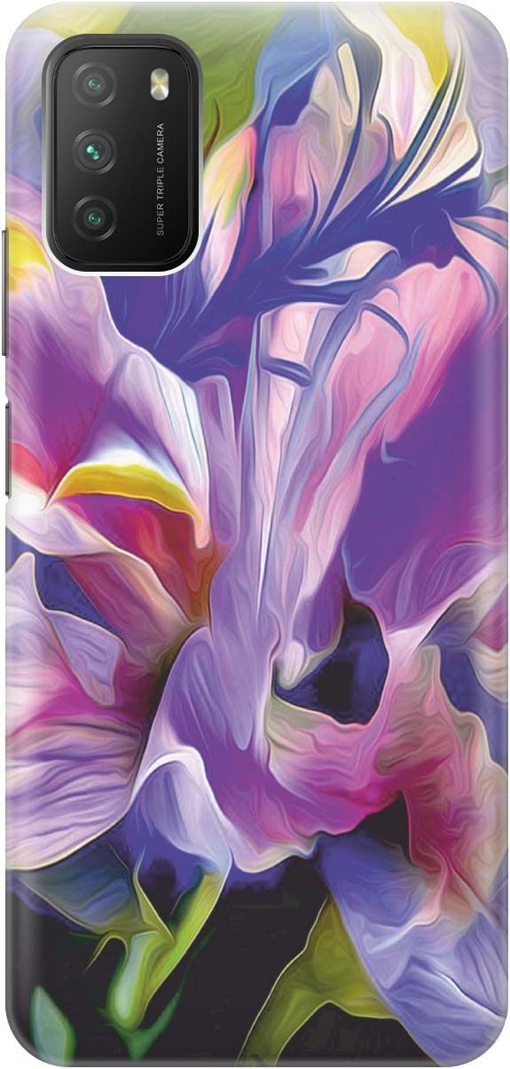 

Чехол на Xiaomi Redmi 9T "Цветочная абстракция", Зеленый;синий, 314
