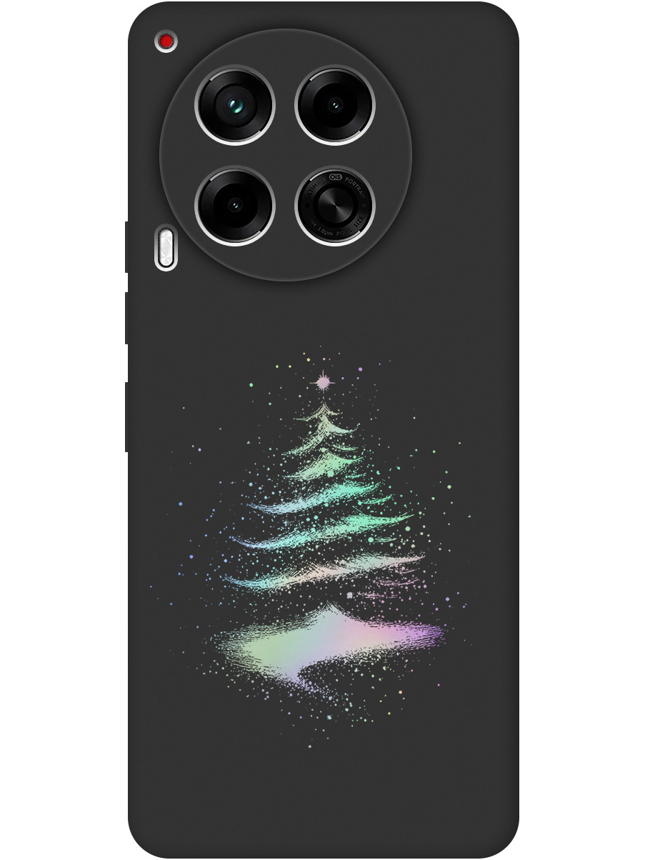 

Силиконовый чехол на Tecno Camon 30 4g / 30 5g с принтом "Елочка" матовый черный, Черный;серебристый, 782632441