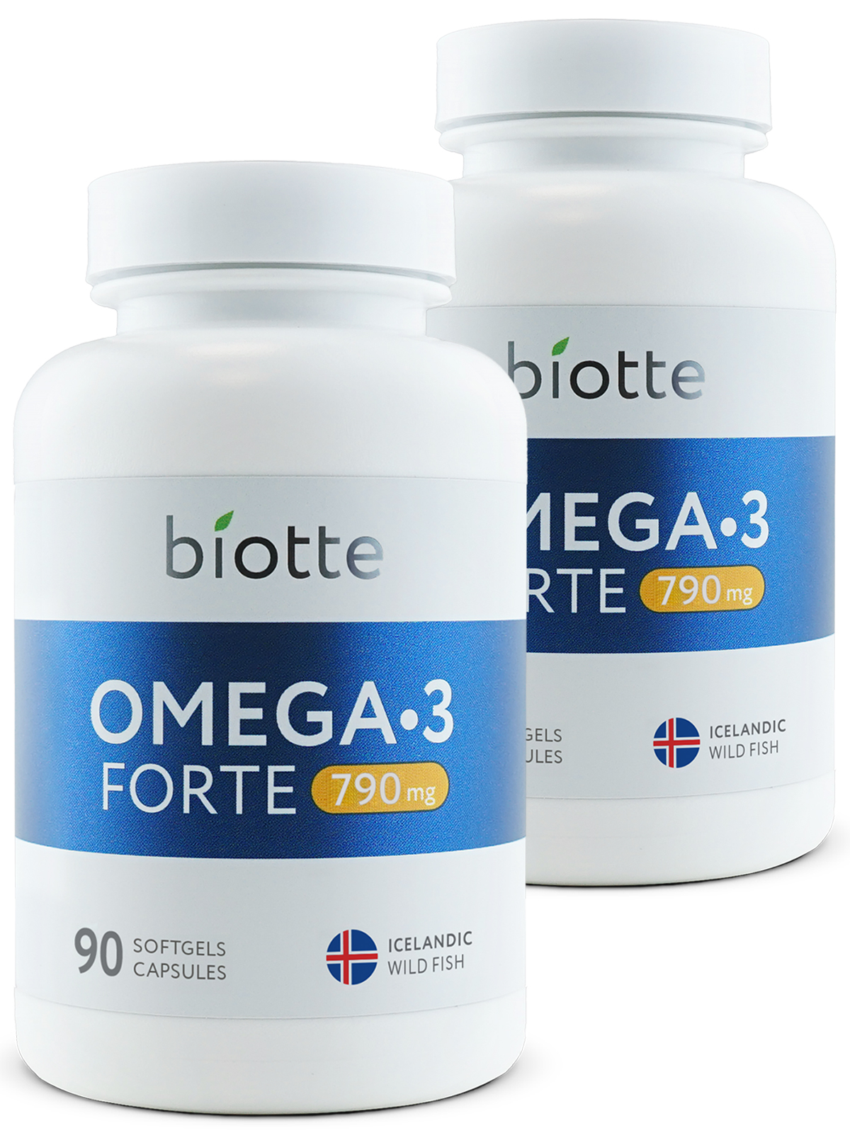 Купить Омега-3 Форте 790 мг, Омега-3 Форте рыбий жир из Исландии Biotte капсулы 790 мг 180 шт.