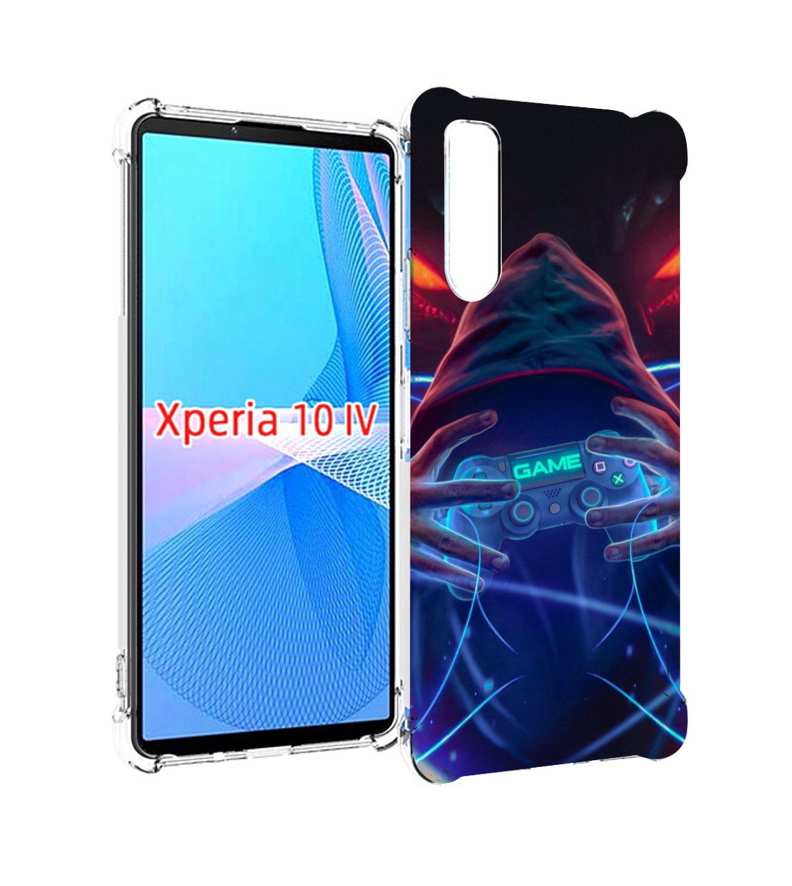 фото Чехол mypads игра джойстик неоновый фон для sony xperia 10 iv (10-4)