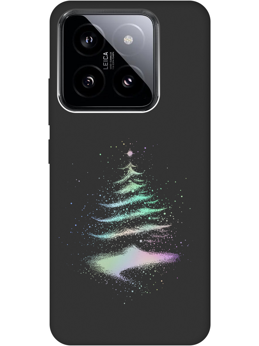 

Силиконовый чехол на Xiaomi 14 с принтом "Елочка" матовый черный, Черный;серебристый, 777769941