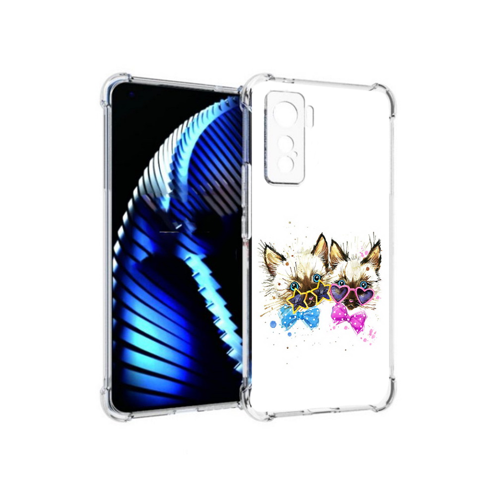 

Чехол MyPads Tocco для Vivo iQOO 5 милые котята, Прозрачный, Tocco