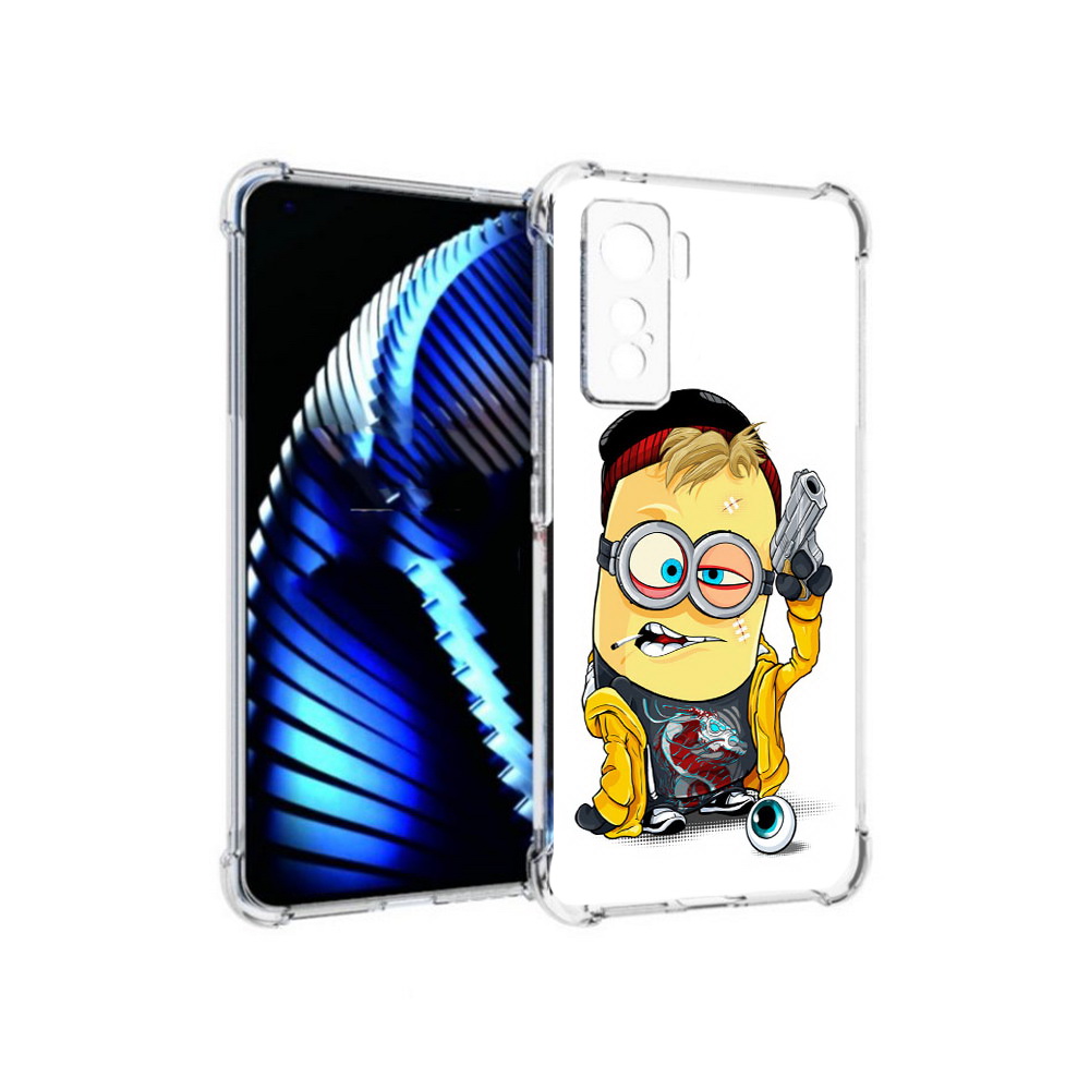 

Чехол MyPads Tocco для Vivo iQOO 5 миньон бандит, Прозрачный, Tocco