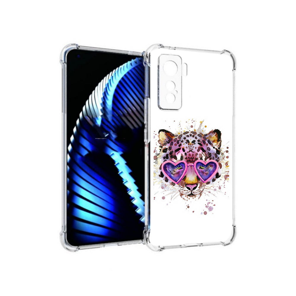 

Чехол MyPads Tocco для Vivo iQOO 5 модный леопард, Прозрачный, Tocco