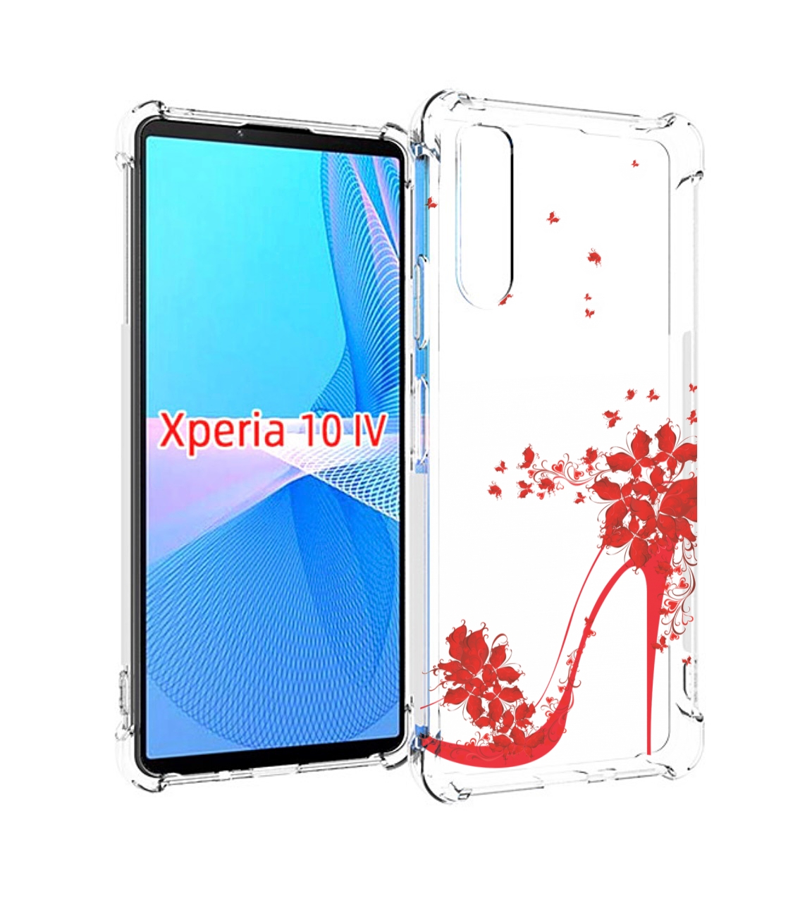 

Чехол MyPads каблук-в-цветах для Sony Xperia 10 IV (10-4), Прозрачный, Tocco