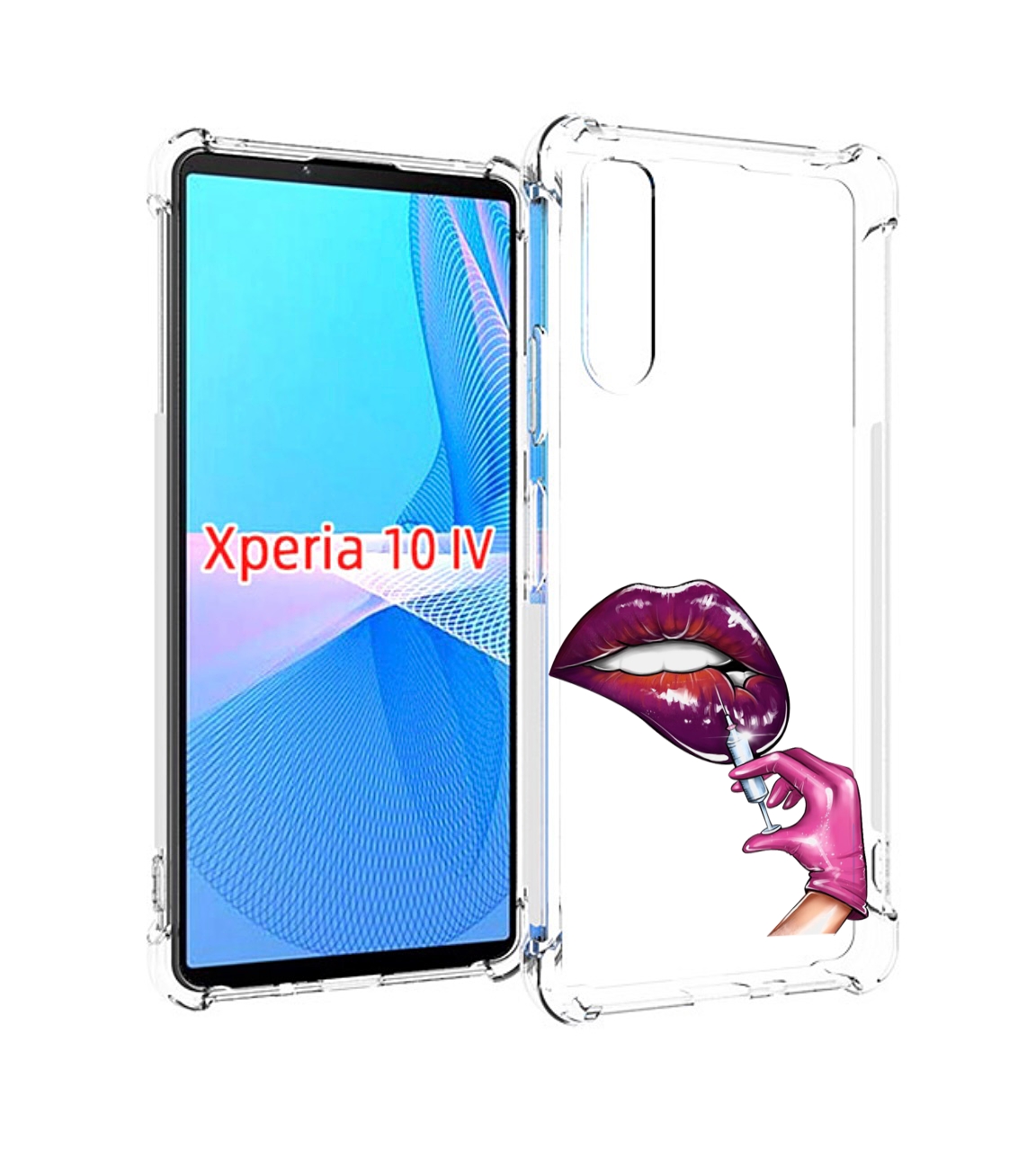 

Чехол MyPads качаем-губы для Sony Xperia 10 IV (10-4), Прозрачный, Tocco