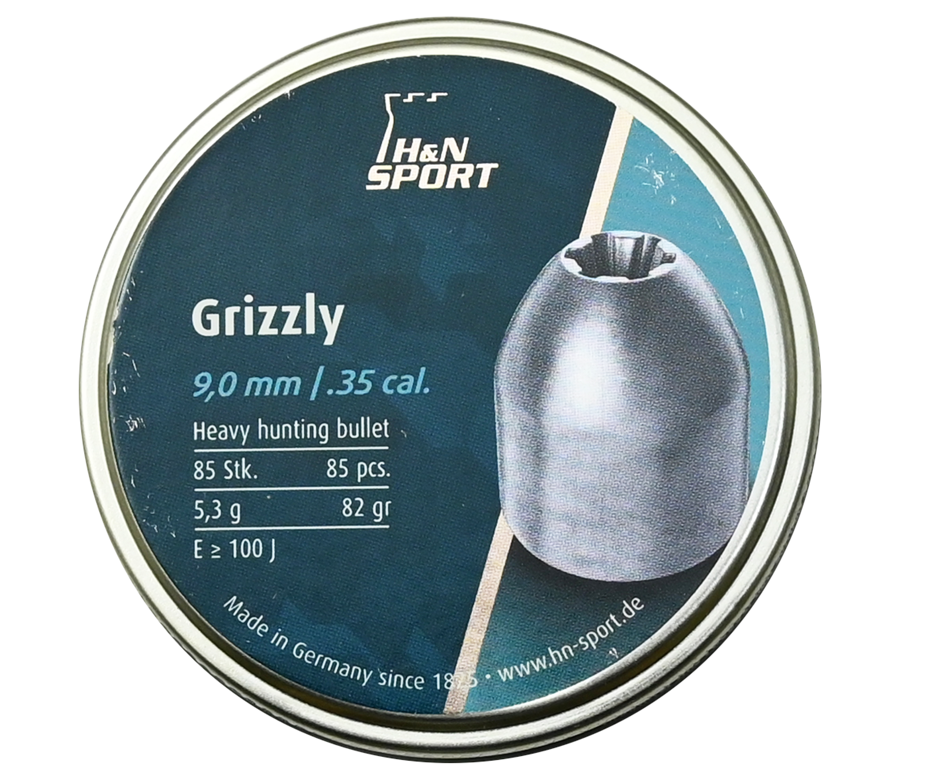 

Пули пневматические H&N Grizzly 9 мм 85 шт, 5.3 г, Серебристый, Grizzly