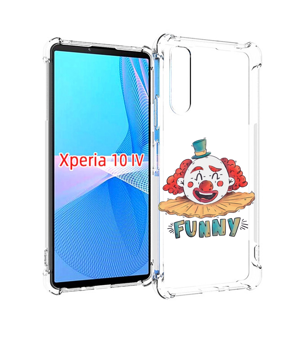 

Чехол MyPads клоун-смешной для Sony Xperia 10 IV (10-4), Прозрачный, Tocco