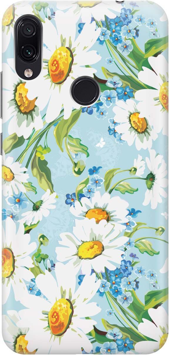 

Чехол на Xiaomi Redmi Note 7 "Поле ромашек", Белый;голубой, 449