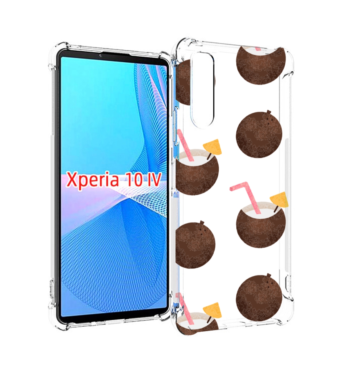 

Чехол MyPads кокосики для Sony Xperia 10 IV (10-4), Прозрачный, Tocco