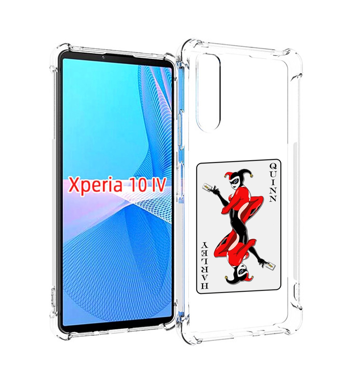 

Чехол MyPads королева-джокера для Sony Xperia 10 IV (10-4), Прозрачный, Tocco