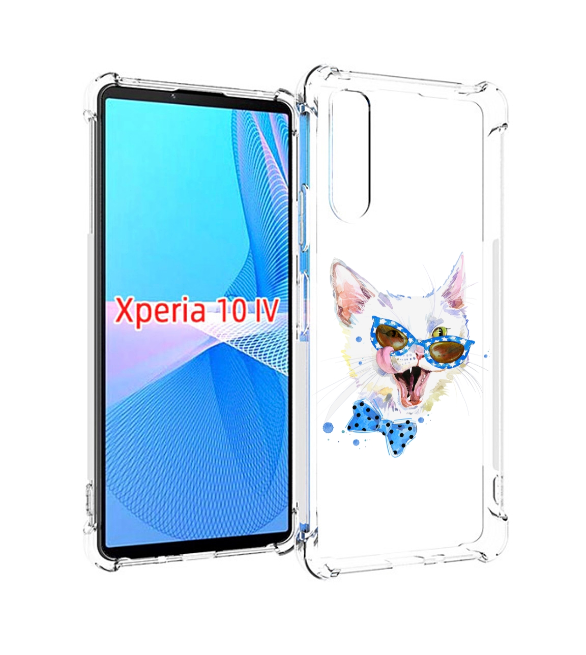 

Чехол MyPads белый кот для Sony Xperia 10 IV (10-4), Прозрачный, Tocco