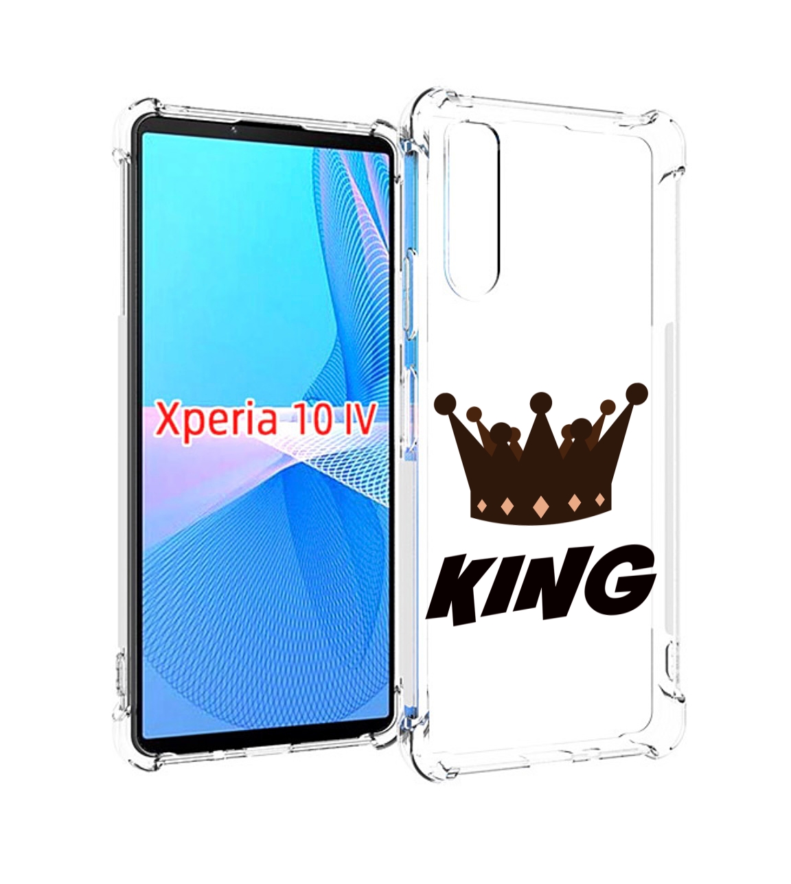 

Чехол MyPads корона-короля-черный для Sony Xperia 10 IV (10-4), Прозрачный, Tocco