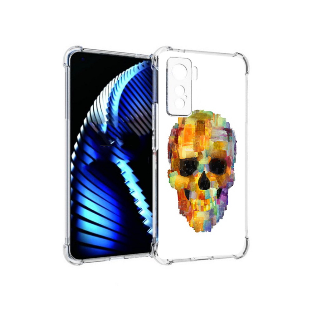 

Чехол MyPads Tocco для Vivo iQOO 5 нарисованный череп, Прозрачный, Tocco