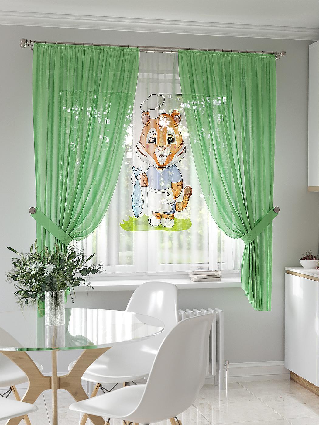 

Комплекты штор AT HOME Тигреонс высота 180 см, ширина 145 см, Белый, 550064
