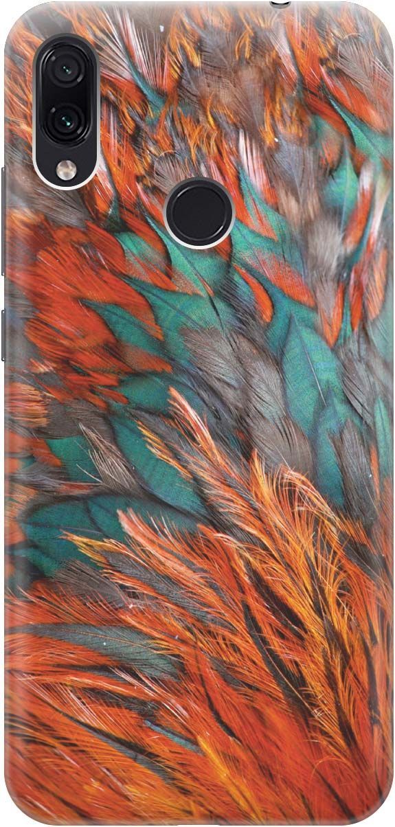 

Чехол на Xiaomi Redmi Note 7 "Разноцветные перья", Желтый;зеленый, 449