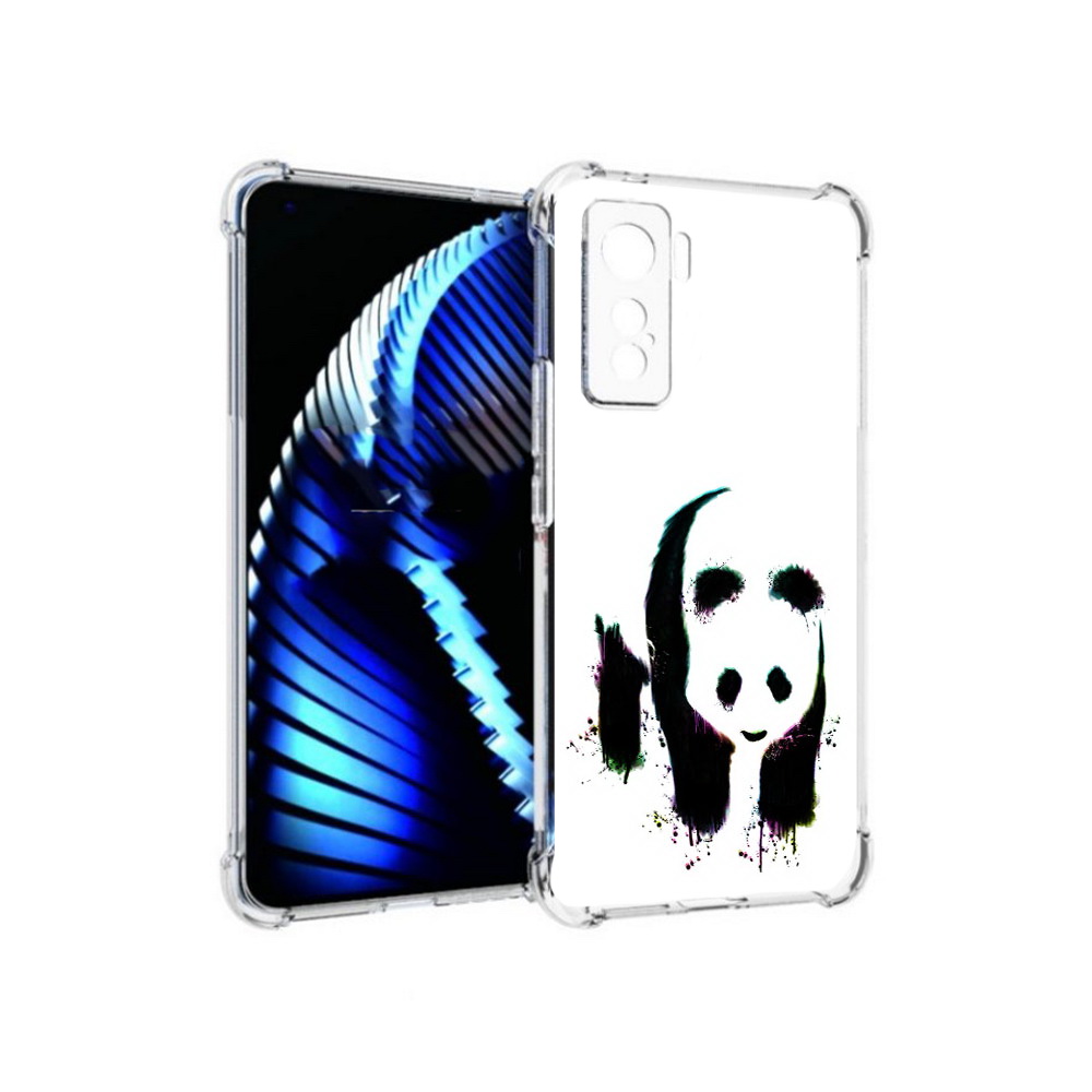 

Чехол MyPads Tocco для Vivo iQOO 5 панда в акварели, Прозрачный, Tocco
