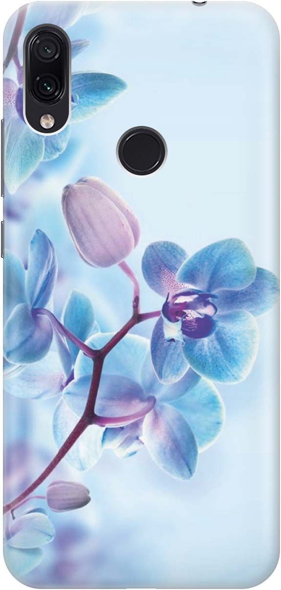 

Чехол на Xiaomi Redmi Note 7 "Синий цветок на синем", Голубой;синий, 450