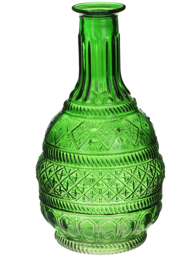 

Ваза Hakbijl Glass Bottle Pattern зеленая 10,5 х 10,5 х 23 см