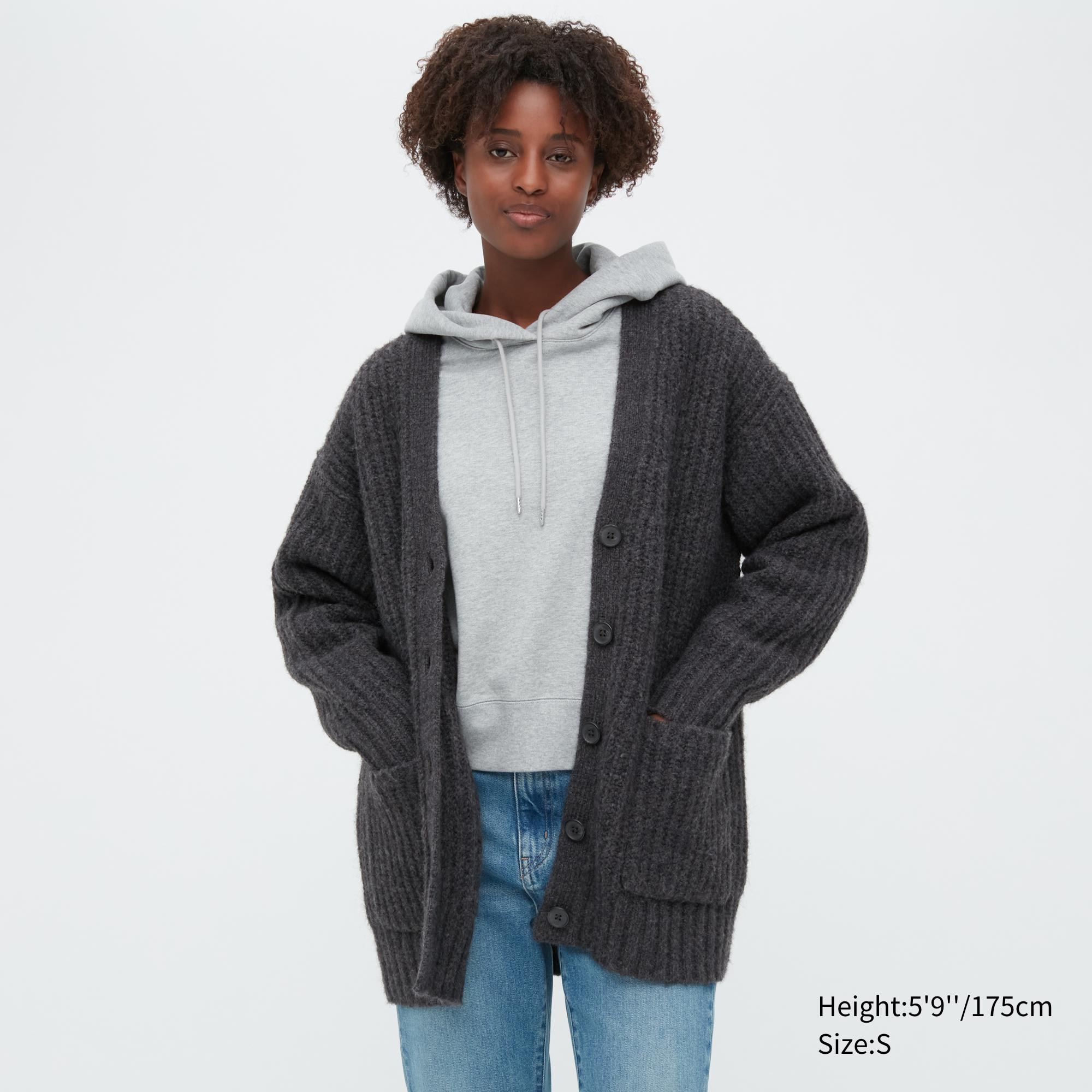 

Кардиган женский UNIQLO 450633COL08 серый XL (доставка из-за рубежа), 450633COL08