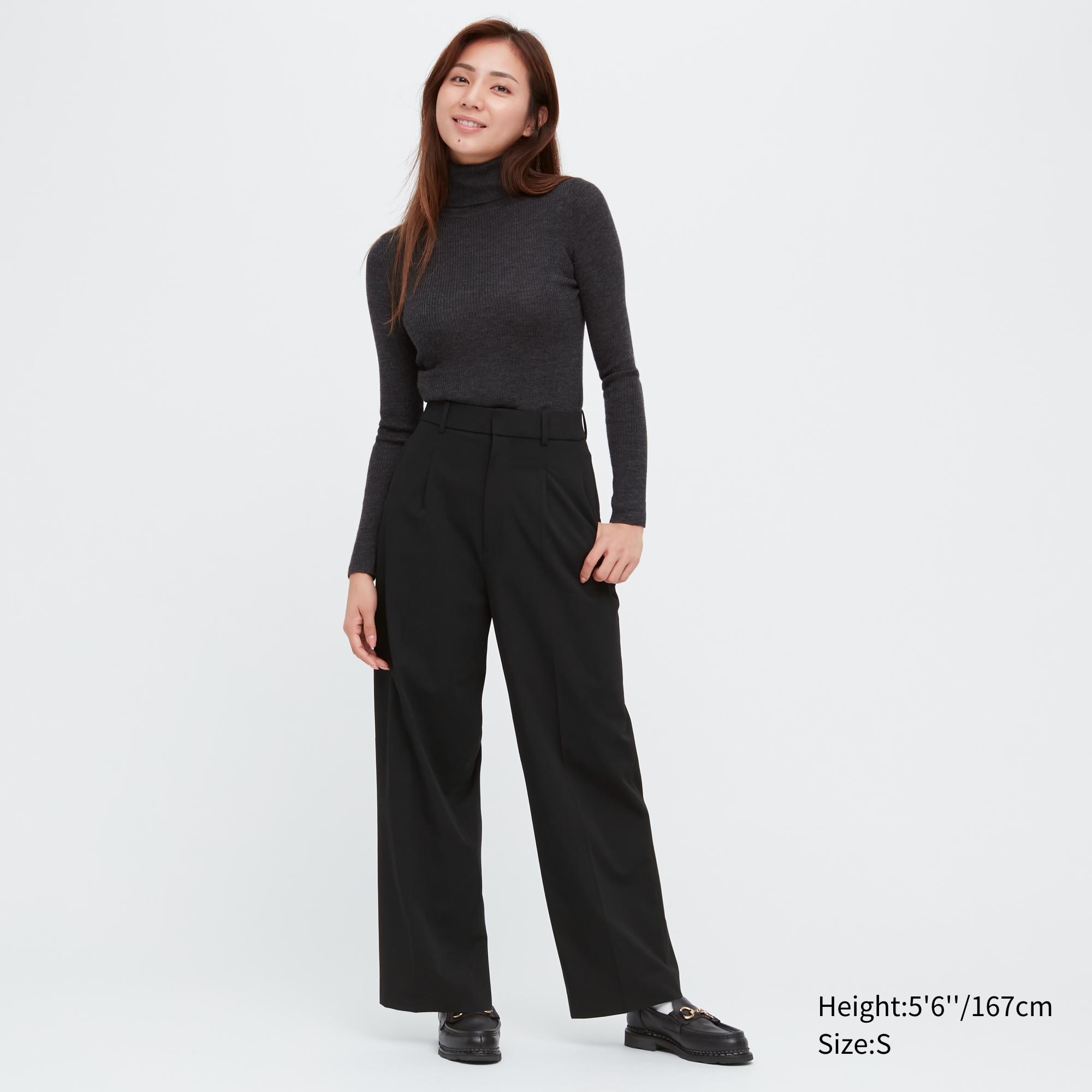 

Брюки женские UNIQLO 450639COL09 черные L (доставка из-за рубежа), 450639COL09