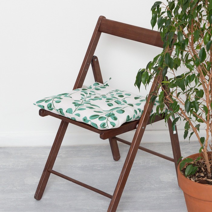 

Сидушка на стул Доляна "Эвкалипт" 42х42 см, 100% хл, рогожка 164 г/м2, Зеленый, Доляна: Эвкалипт