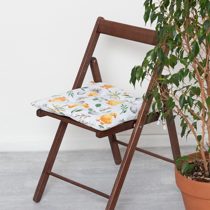 

Сидушка на стул Доляна Duckling 42х42 см, 100% хл, рогожка 164 г/м2, Желтый, Duckling